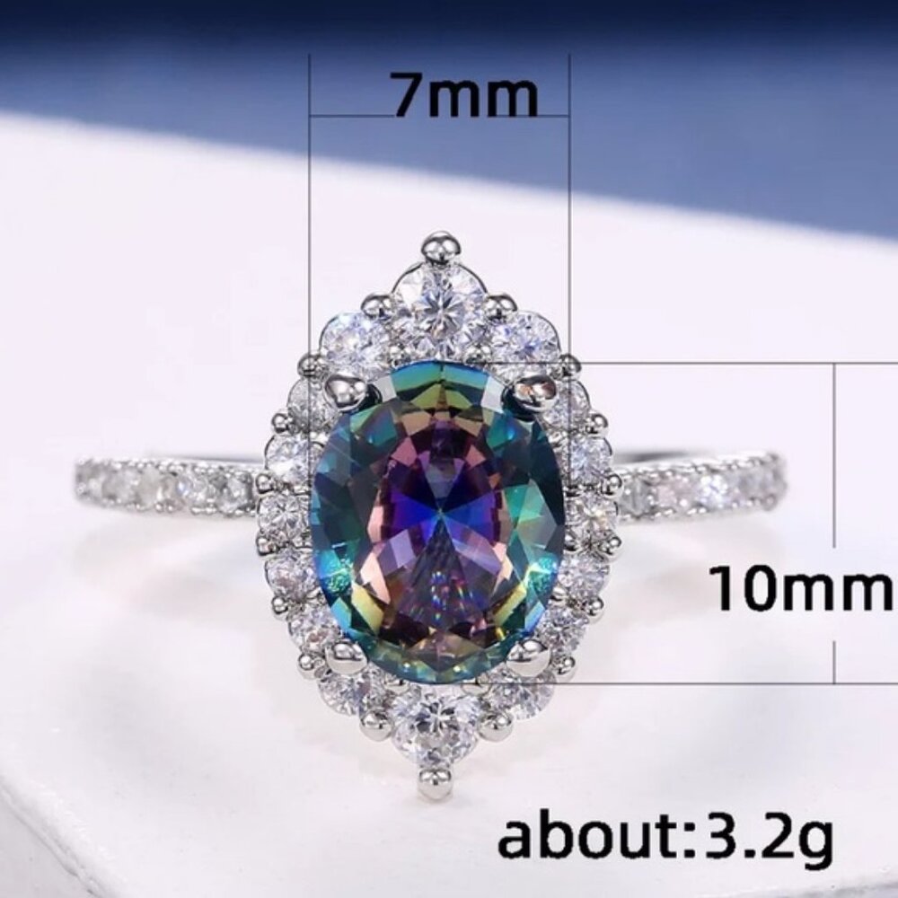 NEW Luxury 💎 Diamond Bague Sterling Silver Ring - Picture 4 of 8